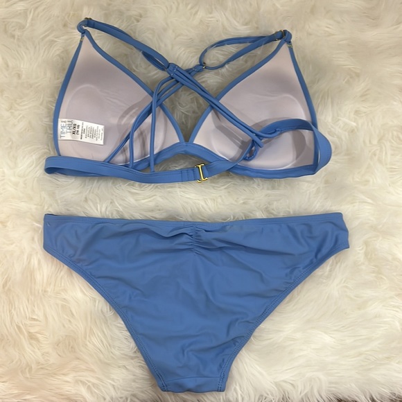 Cute floral pink and blue two piece bikini by Time and Tru. - Picture 2 of 3